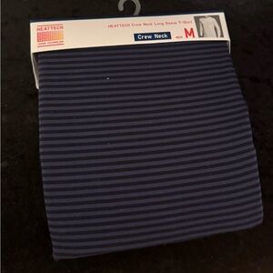 Men's Navy Striped Long Sleeve Tee